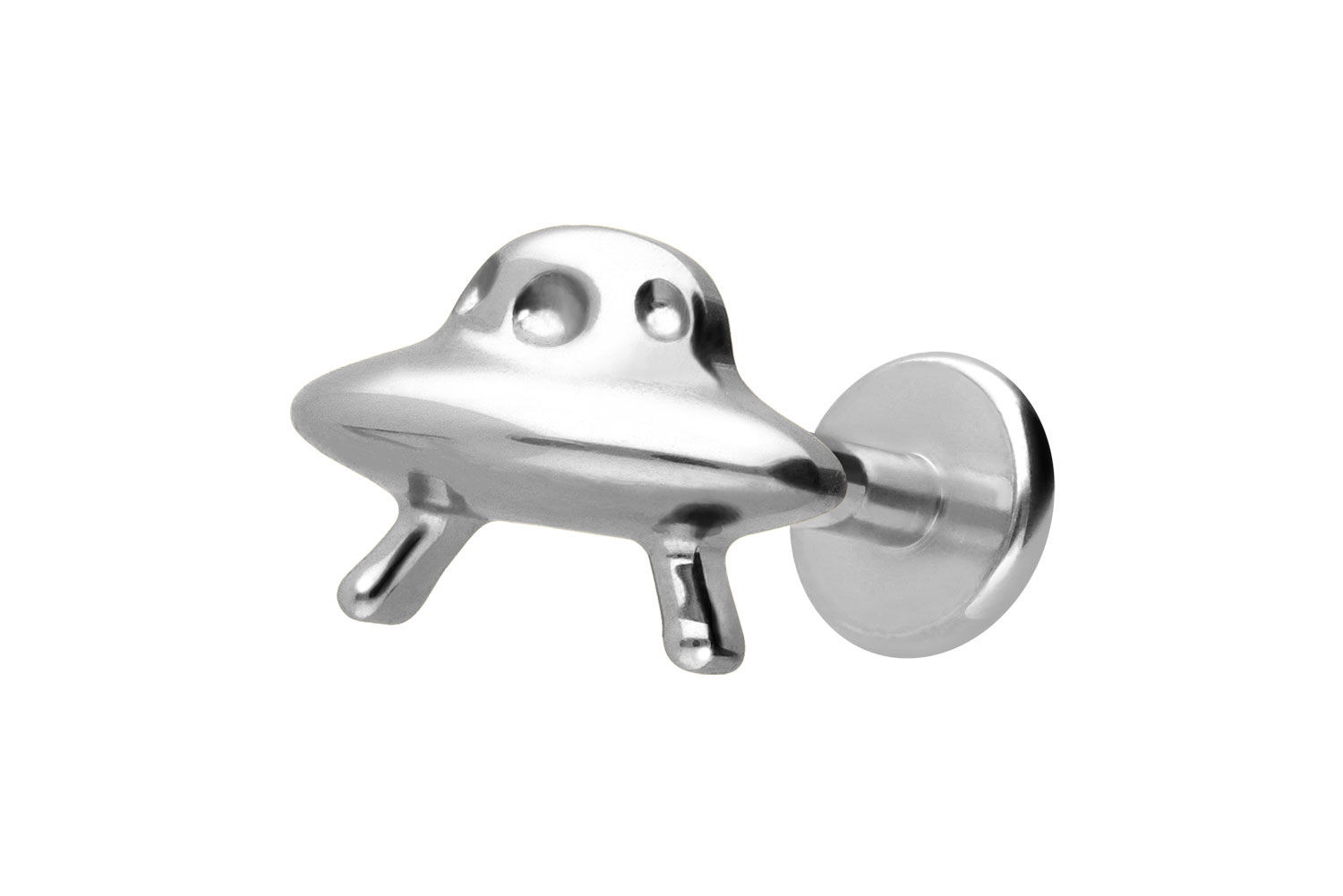 Titan Labret Piercing mit Innengewinde UFO